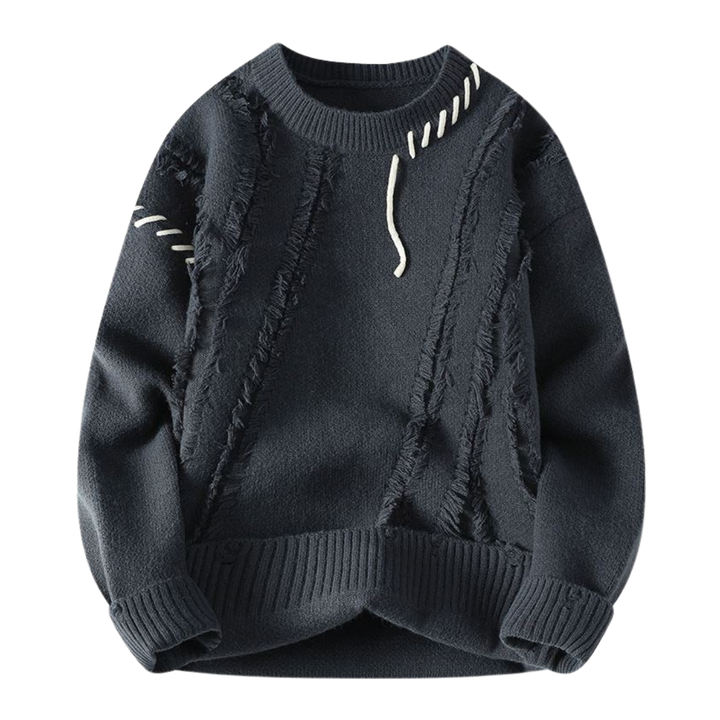 Premium Sweater with Ribbed Finish