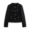 Clarette – Elegant Wool Blazer with Chanel-Style Buttons