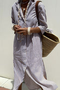 Sophia | Timeless Striped Shirt Dress with Elegant Comfort